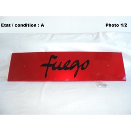 Plaque d&eacute;corative arri&egrave;re rouge "Fuego"