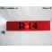 Plaque décorative arrière rouge "R14"