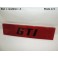 Red decorative plate "GTI"