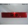 Plaque décorative arrière rouge "R9"